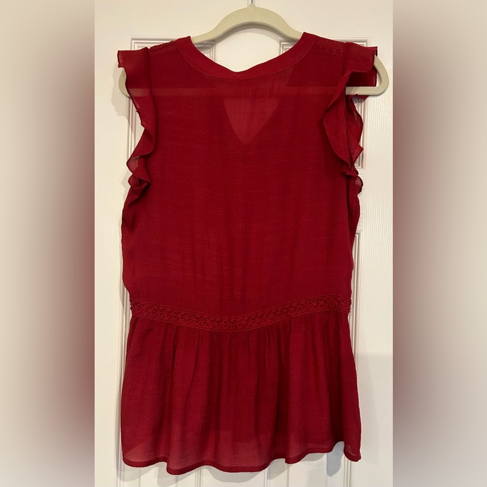 Red BOHO Top - Picture 3 of 7